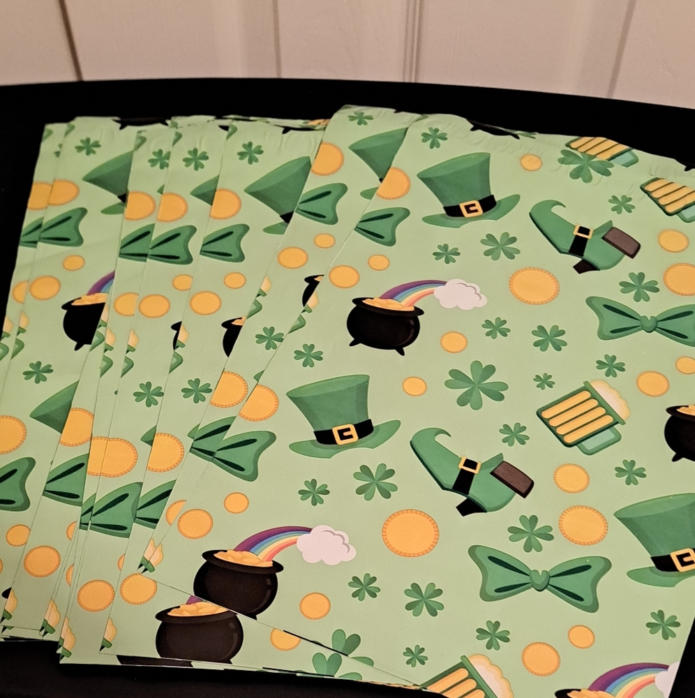 15ct 10x13 St Patrick Day polymailers